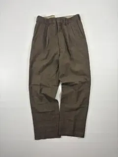 MICHIKO LONDON ブラウンチェックスラックス　wide slacksのサムネイル