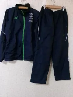 101215　アシックス　ジャージ上下　紺　M