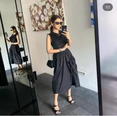 ボッテガヴェネタ　ミニザ・ポーチ　ブラック