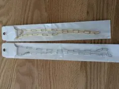 ネックレス　メンズ　レディース共用　シルバーゴールド　２個セット　チェーン