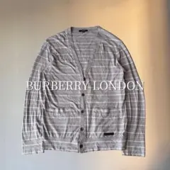 BURBERRY LONDON バーバリー 刻印レザーパッチ付カーディガン Mのサムネイル
