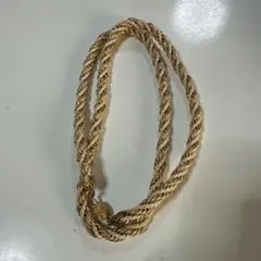 カネコイサオ ゴールド リボン ラインストーン パール チェーンベルト