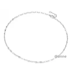 ネックレス ペタルチェーン シルバー 新品 サージカルステンレス オシャレ