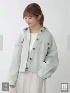 earth music&ecology ニットメルトンCPOジャケットのサムネイル