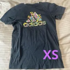 【adidas】黒Tシャツ カラフル