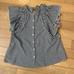 FREE'S MART ギンガムチェック フリル袖 半袖