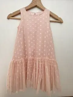 H&Mピンク 水玉 ノースリーブワンピース 110 発表会　クリスマス