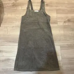 SENSE OF PLACE コーデュロイサロペット グレー