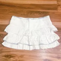 ZARA TRF 白　スカート　サイズＬ