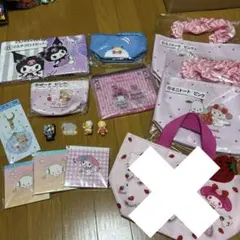 サンリオ当たりくじ トートバッグ マット メッシュポーチ クロミ こみぎゅん 他 サンリオ当たりくじ トートバッグ マット メッシュポーチ クロミ こみ