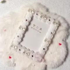 トレカケース ホイップデコ B8硬質カードケース ピンク 白 リボン ハート