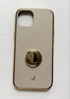 サリスティ salisty iPhone13 ケース グレージュ リング付き