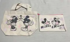 ミッキー＆ミニー トートバッグとポーチセット　非売品