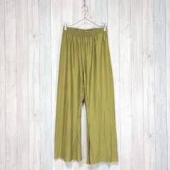 【Radarista】イージーワイドパンツ ウエストゴム 差し色 ゆったり L