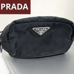 PRADA プラダ 三角ロゴ ナイロン ポーチ 黒 ブラック ミニ