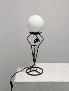 80s ビンテージ 人型 テーブルランプ ガラス ボールランプ 桜井製作所 珍品