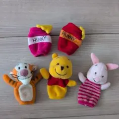 ディズニーランド　指人形　くまのプーさん　ティガー　ピグレット
