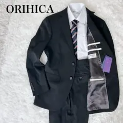 オリヒカ スーツ 黒 ストライプ Y4 ビジネス 未着用 ストレッチ