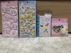 うさはな ぷくぷくシール クリスタルシール シール帳 4点セット