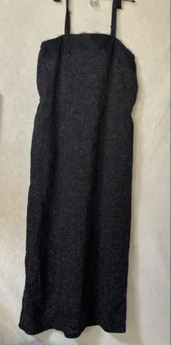 試着のみツイード風キャミワンピースM