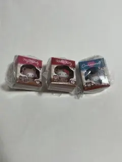 サンリオ　ミニチュアパッケージチャーム　キティ&マイメロ&シナモン　3点セット