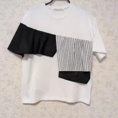 MARECHAL TERRE フリル切替 半袖カットソー ホワイトのサムネイル