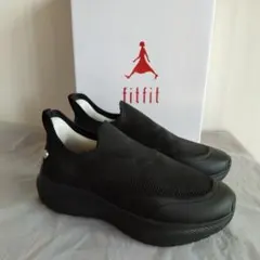未使用に近い fitfit ブラック 透湿防水スリッポン 23cm