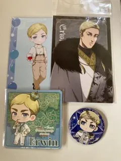 進撃の巨人　エルヴィン　ポストカード　コースター　缶バッジ　纏め売り