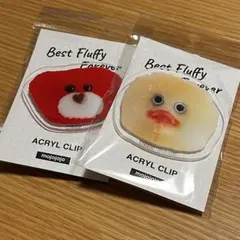 mojojojo アクリルクリップ くま　ひよこ