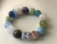 再！赤字値下げ！（再）大玉！天然石ビーズブレスレット多宝