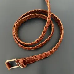 イギリス製　ANGLO レザーベルト　メッシュ　ブラウン