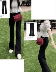 ストレッチフレアパンツ（cu34）