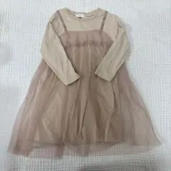 セラフ　チュールワンピース　100 女の子　長袖 薄手　春秋