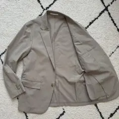 美品　ユニクロ　感動ジャケット　テーラードジャケット　ベージュ　M　448232