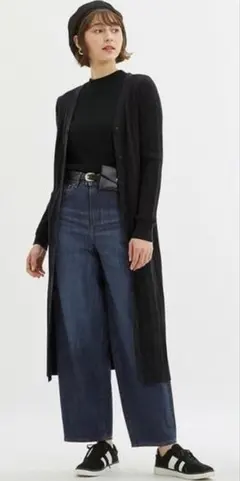 GU ジーユー リブ2WAYロングカーディガン