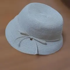 リボン付きバケットハット ライトグレー