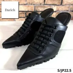 美品⭐️Darich■ミュール✨スニーカーライクミュール ポインテッドトゥ レザーのサムネイル