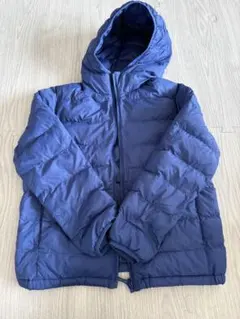 UNIQLO ライトダウンジャケット フード付き ブルー 150
