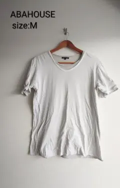 アバハウス 白 ホワイト Vネック Tシャツ M