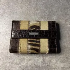 Vintage Etro Zebra Croc Lizard Walletのサムネイル