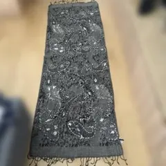 美品Vivienne Tam ヴィヴィアン・タムグレー系ペイズリー柄ストール