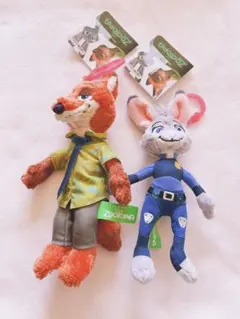 ズートピア2 ぬいぐるみ ジュディ ニック　キーホルダー　2種セット