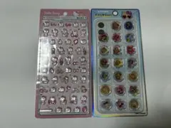ボンボンドロップサンリオミニハローキティ、日焼けハローキティおはじきシール2点
