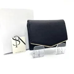 サミールナスリ　レザー　財布　三つ折り　ブラックのサムネイル