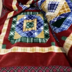 UL 幾何学模様 フリースブランケット 一重140x200