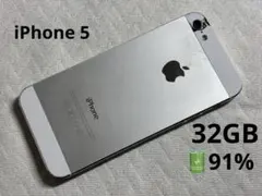 Apple iPhone 5 32GB ホワイト バッテリー91%