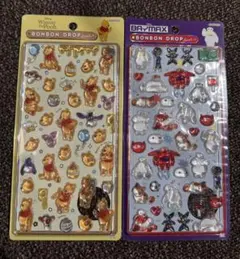正規品 ディズニー プーさんとベイマックス ボンボンドロップシール2枚セット