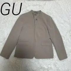 美品 GU ノーカラージャケット ベージュ XL