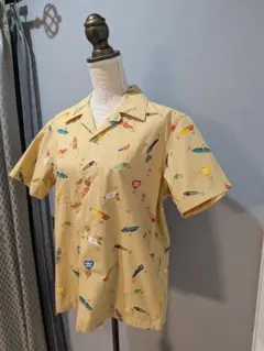 HUMAN MADE ルアー柄 オープンカラーシャツ ベージュのサムネイル