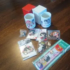 神田祭 × ラブライブ！　湯のみ　2個セットその他ストラップ　計９点